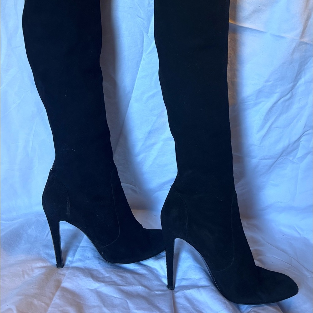 Sergio Rossi Elegant Black Over-the-Knee Boots